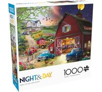 Buffalo Games - La Vie à la Ferme Nuit et Jour - Puzzle de 1000 pièces pour Adultes - Puzzle Stimulant Parfait pour Les soirées de Jeu - Taille finie 68 x 50 cm