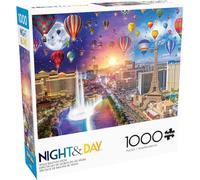 Buffalo Games - Lars Stewart - Vegas Balloon Show - Puzzle de 1000 pièces pour adultes - Puzzle stimulant parfait pour les soirées de jeu - Dimensions du puzzle fini : 68 x 50 cm
