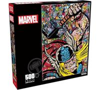Buffalo Games - Marvel - Collage Thor - Puzzle de 500 pièces pour Adultes - Puzzle Stimulant Parfait pour Les soirées de Jeu - 500 pièces - Taille finie : 54,5 x 38,1 cm