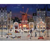 Buffalo Games - Michel Delacroix - Le Moulin Rouge - Puzzle de 1000 pièces pour adultes - Puzzle stimulant parfait pour les soirées de jeu - Dimensions du puzzle fini : 68 x 50 cm