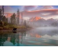 Buffalo Games - Molly McCormick - Bear Reflection - 500 Piece Jigsaw Puzzle for Adults Challenging Puzzle Perfect for Game Nights - Finished Puzzle Size is 21.25 x 15.00