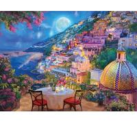 Buffalo Games - Nuit et jour - Rendezvous Positano - Puzzle de 1000 pièces pour adultes - Puzzle stimulant parfait pour les soirées de jeu - La taille du puzzle fini est de 68 x 50 cm