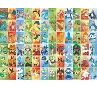 Buffalo Games - Pokémon - Carrés des premiers partenaires - Puzzle de 1000 pièces pour adultes - Puzzle stimulant parfait pour les soirées de jeu - La taille du puzzle fini est de 68 x 50 cm