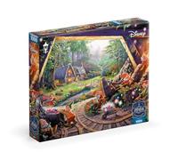 Buffalo Games - Sapphire Select - Disney - Thomas Kinkade - Blanche-Neige - Puzzle de 1000 pièces - Défi et Amusant - Planche de Puzzle Bleue - Boîte de présentation Cadeau - Affiche Pleine Taille