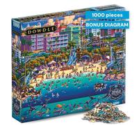 Buffalo Games - Sapphire Select - Eric Dowdle - La Jolla Cove - Puzzle de 1000 pièces - Défi et Amusant - Planche de Puzzle à Dos Bleu - Boîte de présentation Cadeau - Affiche Pleine Taille Incluse