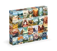 Buffalo Games - Sapphire Select - Our National Parks - Puzzle de 1000 pièces - Défi et Amusant - Planche de Puzzle à Dos Bleu - Boîte de présentation Cadeau - Affiche Pleine Taille Incluse