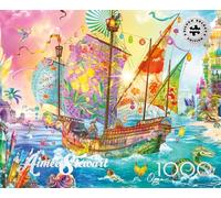 Buffalo Games - Silver Select - Aimee Stewart - Crystal Dreamship Harbor - Puzzle de 1000 pièces pour Adultes - Puzzle Stimulant Parfait pour Les soirées de Jeu