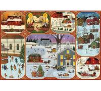 Buffalo Games - Silver Select - Charles Wysocki - Collage d'hiver - Puzzle de 2000 pièces pour adultes - Puzzle stimulant parfait pour les soirées de jeu - Taille finie : 38,50 x 26,50 cm