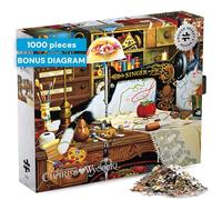 Buffalo Games - Silver Select - Charles Wysocki - Maggie The Messmaker - Puzzle de 1000 pièces pour Adultes - Puzzle Stimulant Parfait pour Les soirées de Jeu - Taille finie 68 x 50 cm
