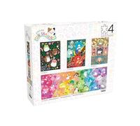 Buffalo Games - Squishmallows - Lot de 4 x 1 - Multipack Squish - Divers Puzzles pour Adultes - Puzzle Stimulant Parfait pour Les soirées de Jeu