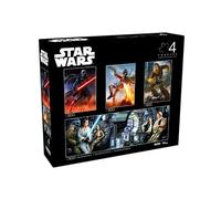 Buffalo Games - Star Wars - Lot de 4 x 1 - Multipack classique #2 - Puzzle multi-pièces pour adultes - Puzzle stimulant parfait pour les soirées de jeu - La taille finie varie