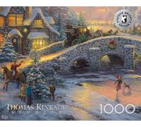 Buffalo Games - Thomas Kinkade - Spirit of Christmas - 1000 Piece Silver Select Jigsaw Puzzle - Festive Holiday Puzzles for Adults - Precision-Cut Pieces, Winter Artwork, Relaxing Fun