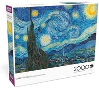 Buffalo Games - Vincent Van Gogh - Nuit étoilée de Vincent Van Gogh - Puzzle de 2000 pièces pour adultes - Puzzle stimulant parfait pour les soirées de jeu - Taille finie : 38,50 x 26,50 cm