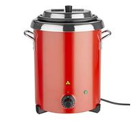Buffalo GH227 Bouilloire à soupe électrique avec poignées en acier inoxydable Rouge 5,7 l/348 x 255 mm