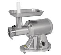Buffalo Hachoir à viande 800 W robuste de qualité professionnel, acier inoxydable, puissance : 250 kg/h, hachoir à viande robuste, trémie en acier inoxydable, fourni avec des disques de hachage, CD400