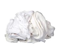 Buffalo Industries 10521 Chiffons absorbants recyclés pour t-Shirt Blanc 0,5 kg Boîte - pour essuyage, Nettoyage et Polissage - Fabriqué à partir de matériaux 100% recyclés