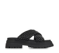 Buffalo Mules compensées Lennox Cross Nappa vegan Noir Taille 37