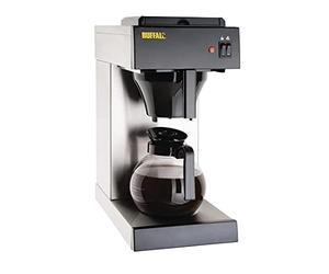 Buffalo Machine à café filtre 2 kW 2 litres, acier inoxydable, remplissage manuel, interrupteur de plaque chauffante indépendant, cafetière filtre, 85°C à 98°C, CT815