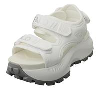 Buffalo Manhatten SND Sandales de Marche végétaliennes pour Femme Blanc