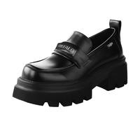 Buffalo Mave Mocassins à plateforme pour femme, Noir , 40 EU