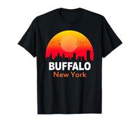 Buffalo New York Vintage Sunset Retro City State USA T-Shirt