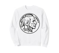 Buffalo Nickel Coin Collector Five Cent Numismatique 1913 USA Sweatshirt