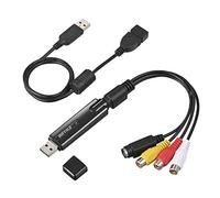 Buffalo PC-SDVD/U2G2 Adaptateur et connecteur de câbles USB 2.0 RCA pin Jack x 1, Mini DIN 4 pin x 1, RCA pin Jack x 2 Noir