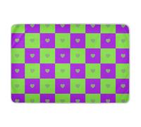 Buffalo Plaid Carreaux Cœur Vert Violet Extra Large Réutilisable Drap Housse Doux Absorbant Sous-alèses Anti-Lèvres Incontinence pour Bébé Bébé 132,1 cm L x 86,4 cm W Manta Imperméable