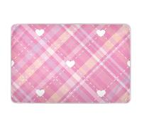Buffalo Plaid Check Tartan Scotland Peach Love Housse de matelas à langer réutilisable imperméable lavable Housse d'apprentissage de la propreté Tapis d'incontinence portable pour enfants 132,1 x 86,4