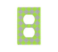Buffalo Plaid Jaune Vert Gris Décoratif Interrupteur Interrupteur Couvercle de Sortie Mignon Couvertures et Plaques d'Interrupteur Tapa Para Switch de Luz Duplex Outlets