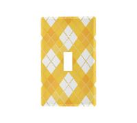 Buffalo Plaid Jaune Vif 1 Plaque décorative Unique Couvercles de sortie et plaques d'interrupteur Tapa para Switch de luz Interrupteur à bascule