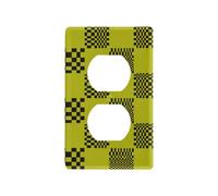 Buffalo Plaid Multi Check Noir Jaune Décoratif Plaque d'Interrupteur Mur Couvertures de Commutateur Mur Tapa Para Switch de Luz Duplex Outlets