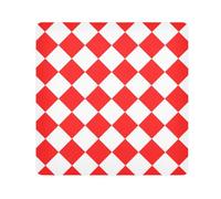 Buffalo Plaid Rouge Blanc Magique Sac de Maquillage Autocollant Voyage Tissu Cosmétique Organisateur Wrap Objectif Appareil Photo Tissu Wrap pour Articles de Toilette Taille 55,1 x 55,1 cm