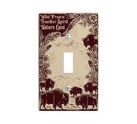 Buffalo Plaque de protection pour interrupteur à bascule en plastique marron de taille standard pour chambre à coucher, salle de bain, cuisine, entrée (simple)