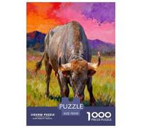 Buffalo, Puzzle De 1000 Pièces, Détails Riches Et Couleurs Vives, Idéal pour Encadrement, pour 12 Ans Et Plus, Style Peint Animal, 70x50cm/1000pcs
