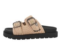 Buffalo Raya Ari Bo Sandales Mules Pantoufles Femme Slipper Crème-Noir