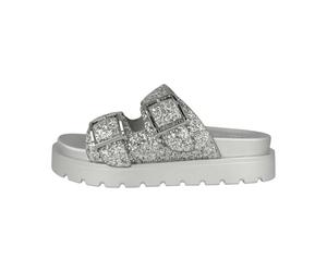 Buffalo Raya ARI Glam - Silver Femme Tongs Couleur Argent 100% Polyuréthane