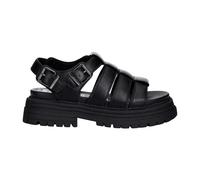 Buffalo - Sandale plate Lennox Fisher - Femme - Chaussures - Noir - Taille: 39 EU