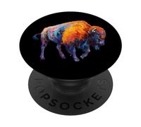 Buffalo Shirt Bison American Buffalo Gift PopSockets PopGrip Adhésif