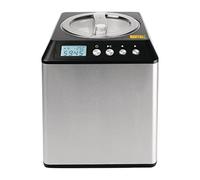 Buffalo Sorbetière Verticale 180 W pour Glaces et Sorbets 2 Litres, Acier Inoxydable, Congélateur Intégré, Bol Amovible Antiadhésif en Acier Inoxydable, CM289