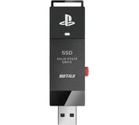 BUFFALO SSD externe 2,0 To - Produit sous licence officielle - Compatible avec les consoles PS5/PS4 - USB 3.2 Gen2 Type A Compact Stick SSD-SAO2.0U3B