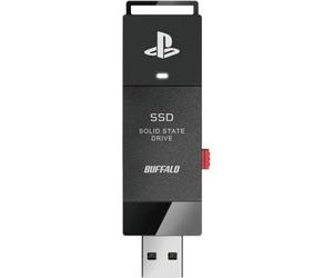BUFFALO SSD externe 2,0 To - Produit sous licence officielle - Compatible avec les consoles PS5/PS4 - USB 3.2 Gen2 Type A Compact Stick SSD-SAO2.0U3B