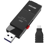 Buffalo SSD-SCT1.0U3BA/N Externe 1.0TB USB 3.2Gen1 Type C Compatible, Portable, Compact, Compact, Compact, Compatible PS5/PS4 (Fabricant certifié), Noir