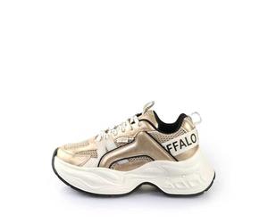 Buffalo Yuno - Crème/or/noir - Cuir synthétique - Largeur normale, ecru, 40 EU