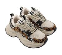 Buffalo Yuno One Baskets à lacets pour femme, Beige Animal Mix, 39 EU