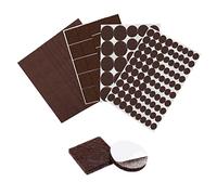 BufferABC Patin Feutre pour Meubles, Patins en Feutre Auto-adhésifs 166pcs, Premium Patins Antiderapant - Feutrine Autocollante Patin Chaise pour la Maison sur la Protection du Sol (Marron)