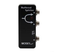 Buffered Splitter Pédale de guitare Séparateur de signal pour un son clair et puissant Configuration Dual Amp Chemin de câbles Longs Pédales complexes Construction en métal robuste Noir