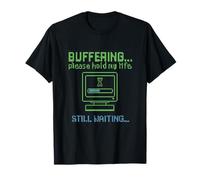 Buffering... Please Hold My Life Pixel Art des années 90 T-Shirt