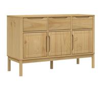 Buffet(1 pc) Commode Vaisselier Meuble Rangement FLORO marron cire 114x43x74 cm bois massif de pin B7201
