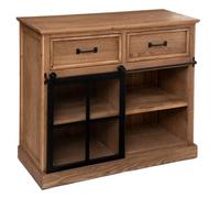 Buffet 1 porte ""Danik"" bois naturel 94x95cm - Atmosphera createur d'interieur